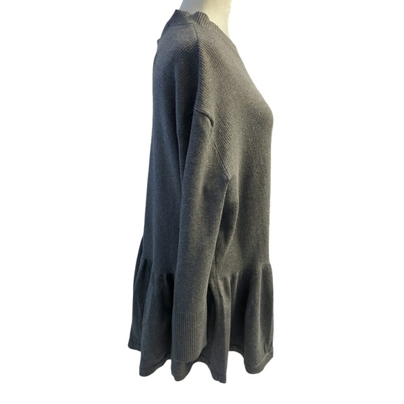 Free People Time On My Side Mini Sweater Dress Dark Heather Grey Size XS NWT - Picture 11 of 17